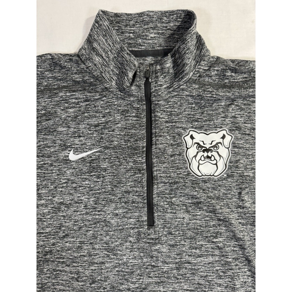 Nike Dri Fit Butler Bulldogs 1/4 Zip Element Running Pullover Blue Mens Size S